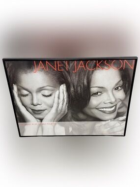 Vintage Janet Jackson Autograph Velvet Rope Tour 1998 Promo Poster 18x24 RARE 🔥🔥